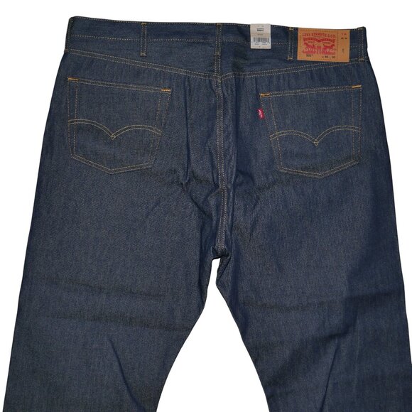 Levis 501 Original Fit Jeans Men's Size 46X30 Dark Rinse Denim Straight Leg NEW - Picture 8 of 12